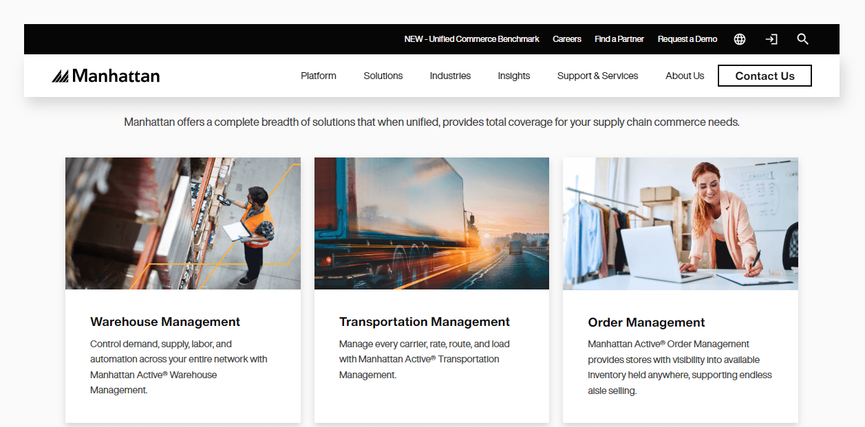 Manhattan Active Order Management screenshot