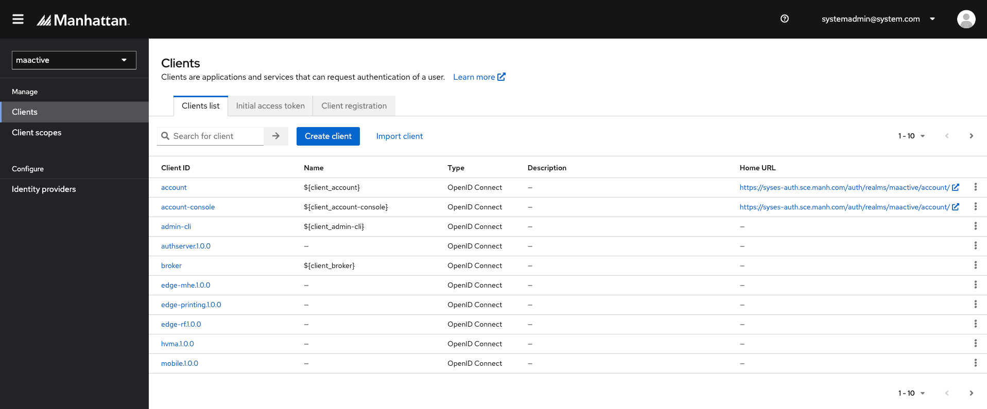 Manhattan Active Order Management screenshot