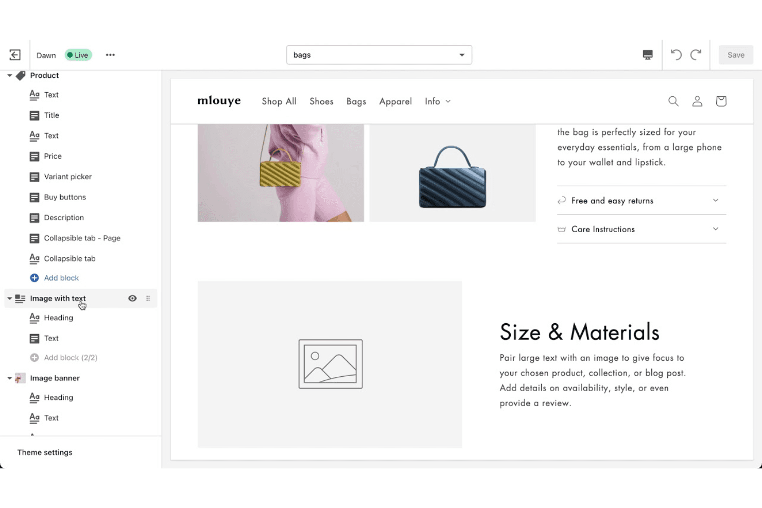 Shopify screenshot