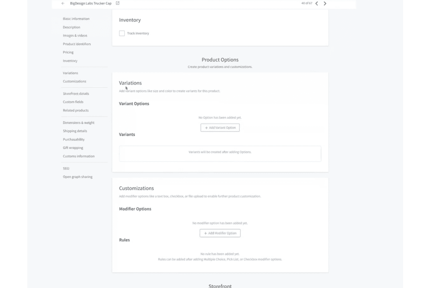 BigCommerce screenshot