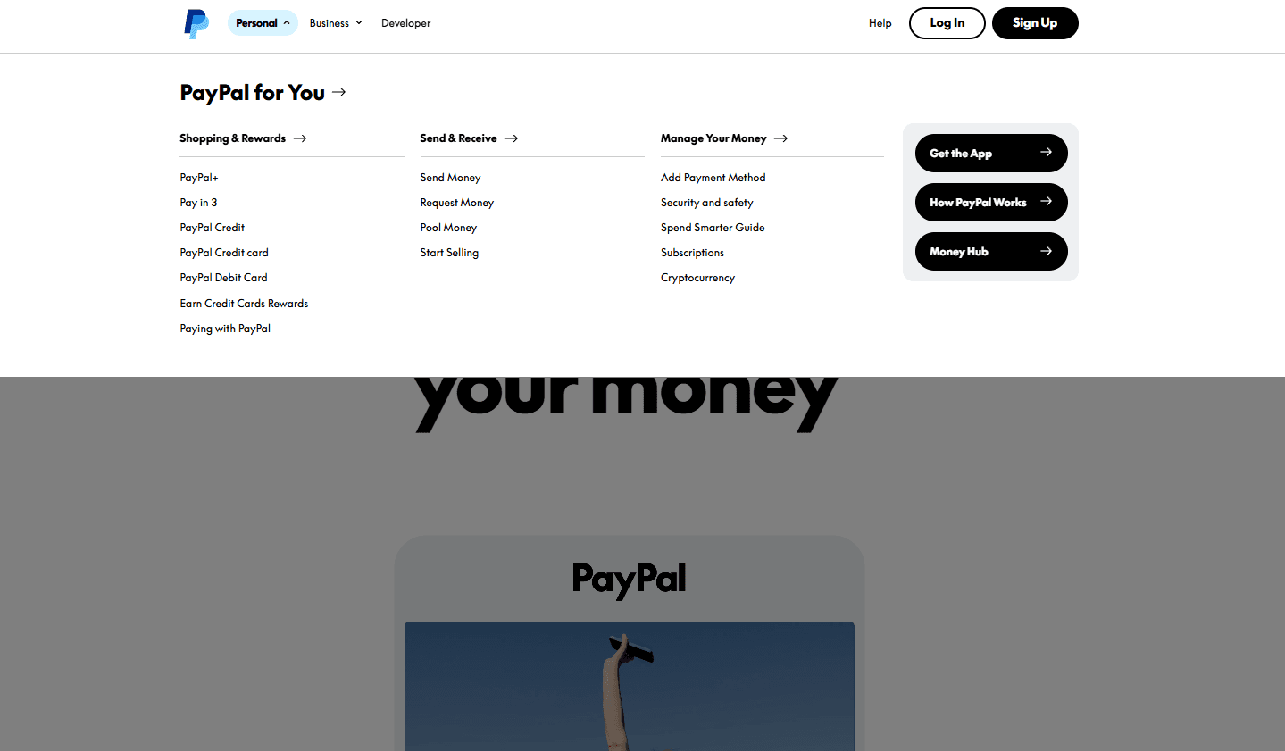 PayPal screenshot