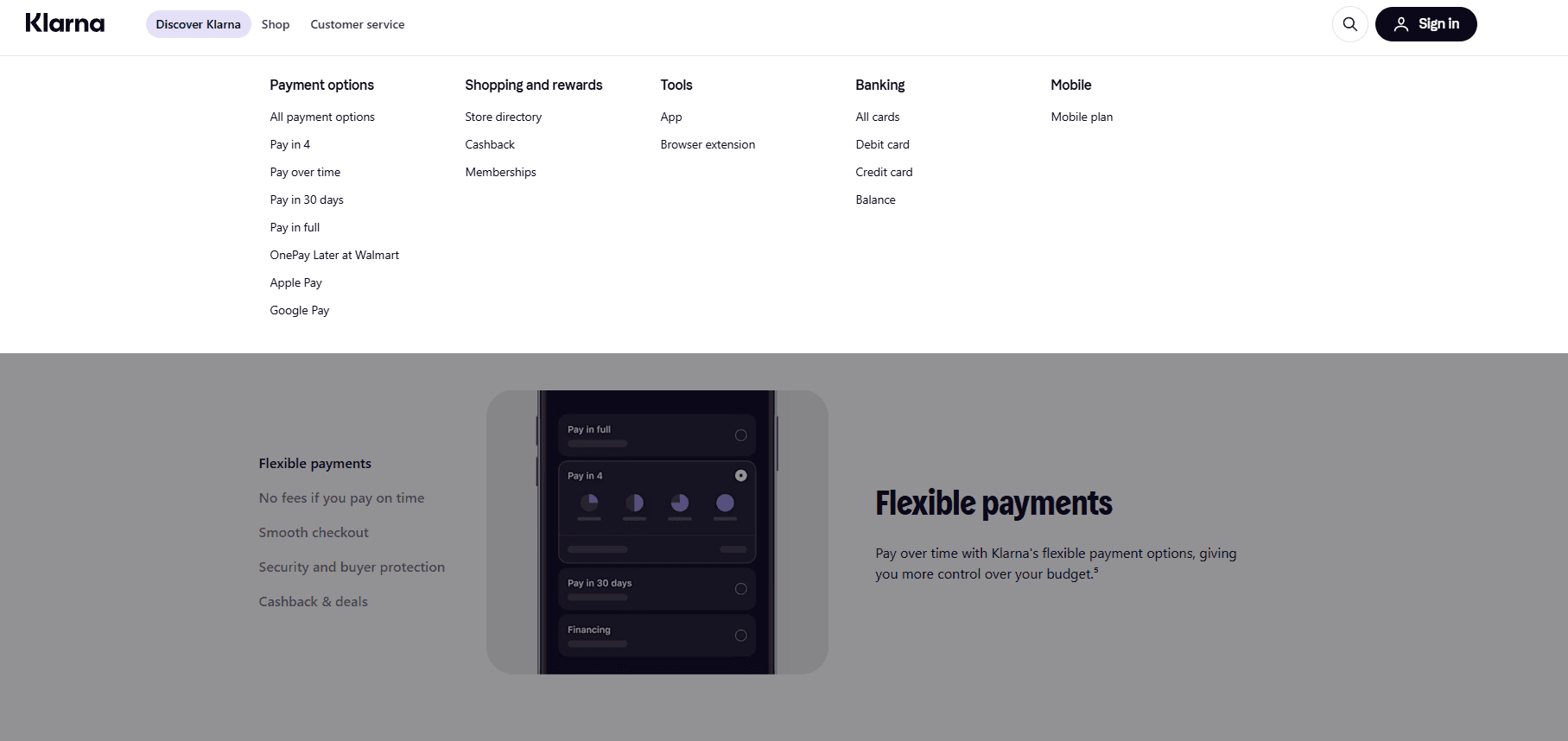 Klarna screenshot
