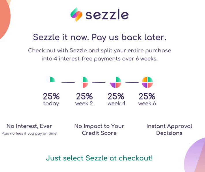 Sezzle screenshot