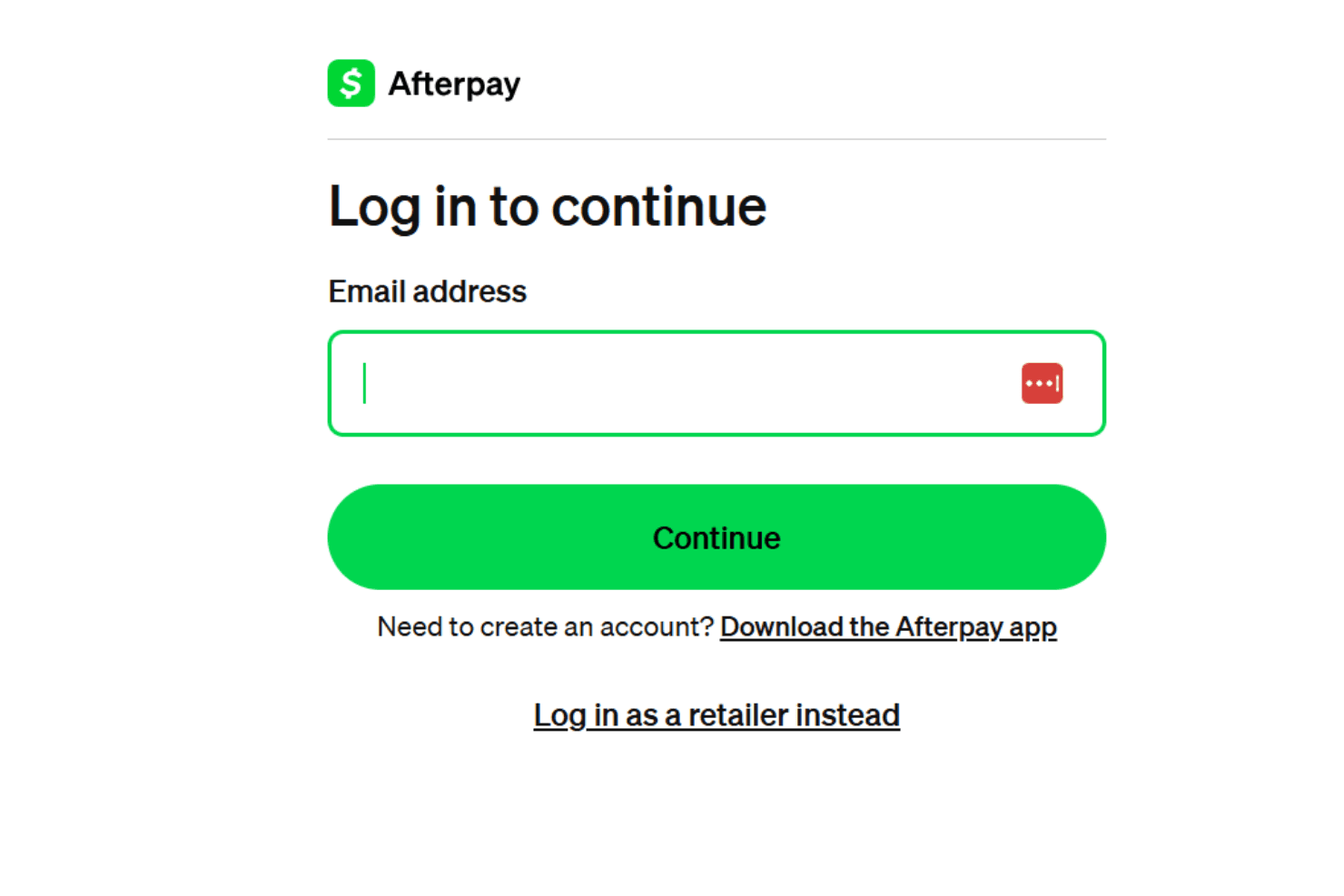 Afterpay screenshot