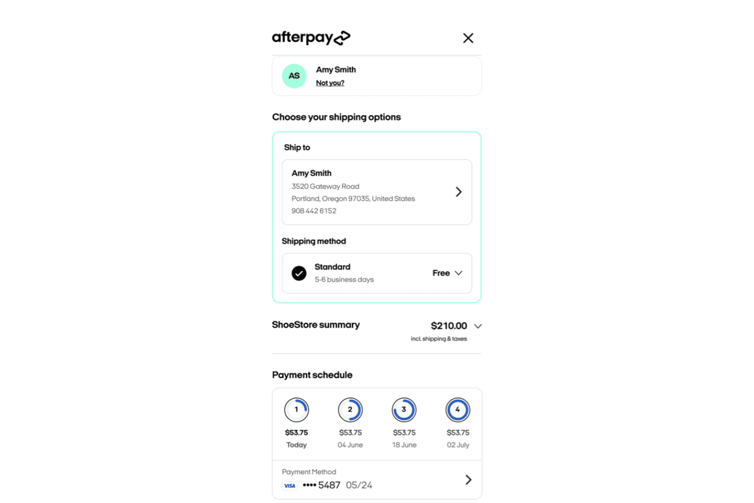 Afterpay screenshot