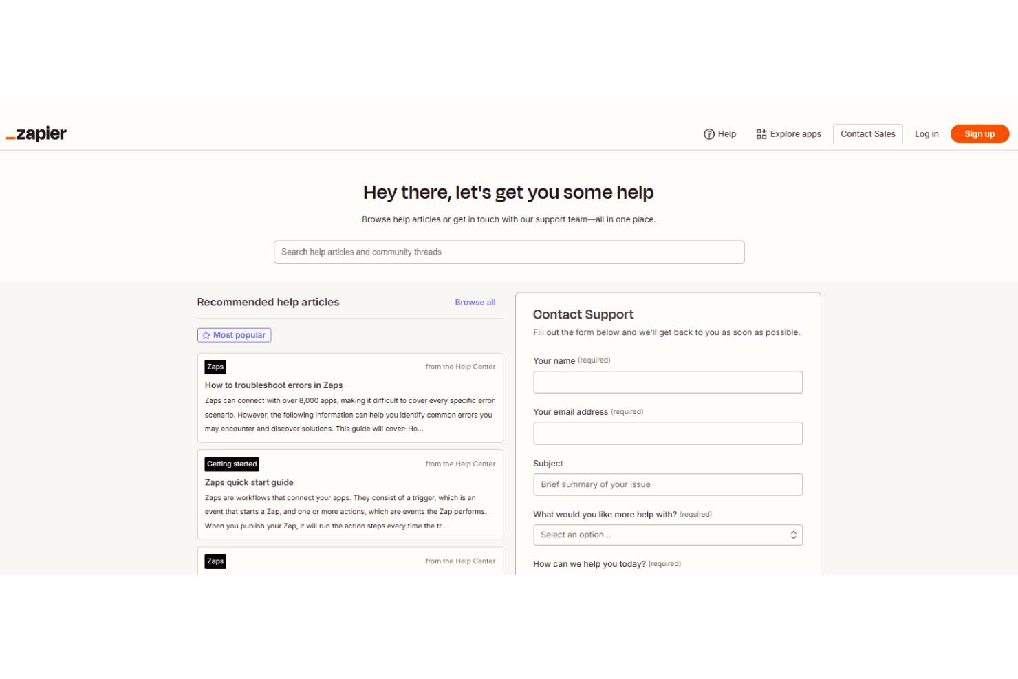 Zapier screenshot