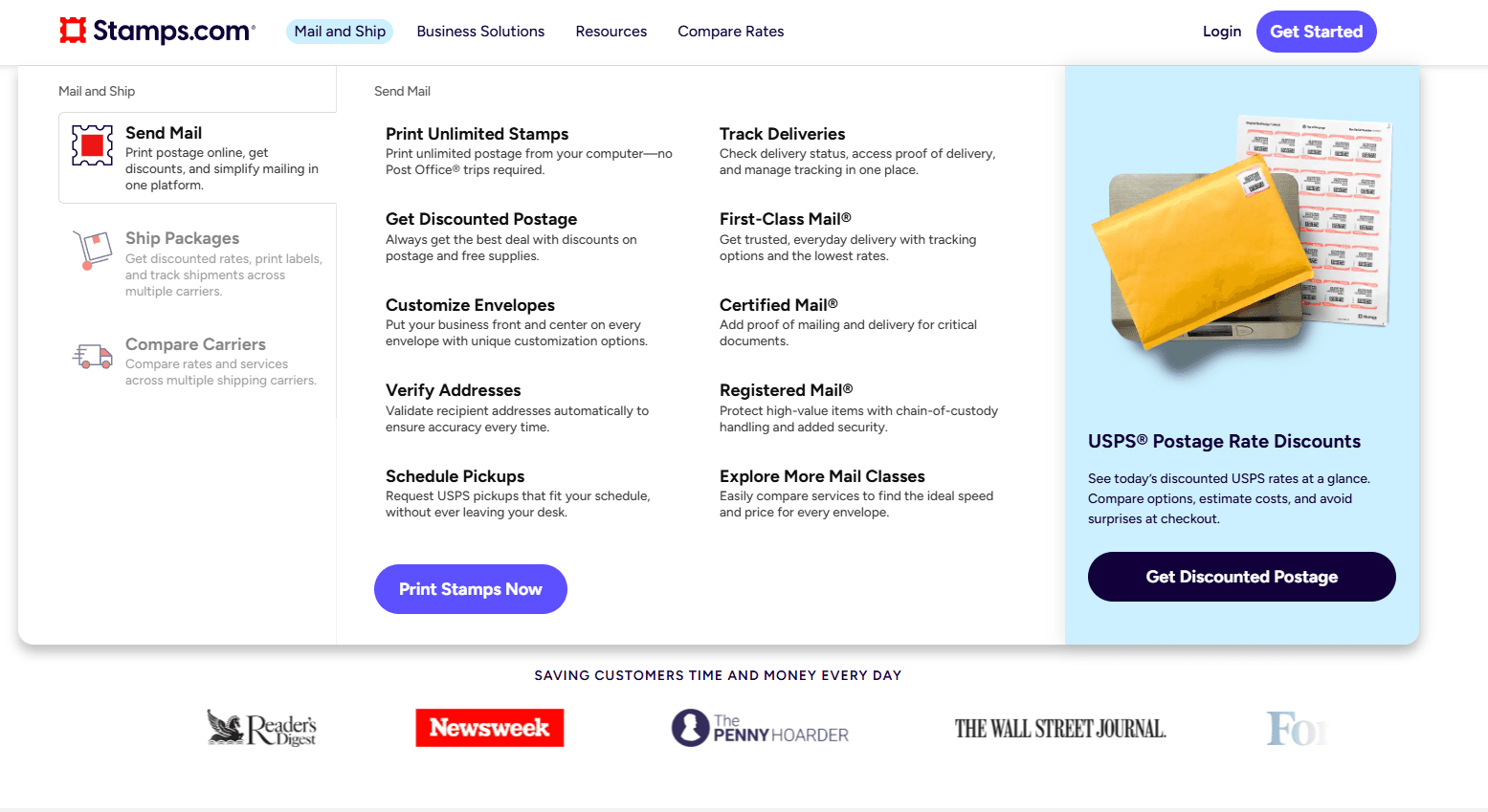 Stamps.com screenshot