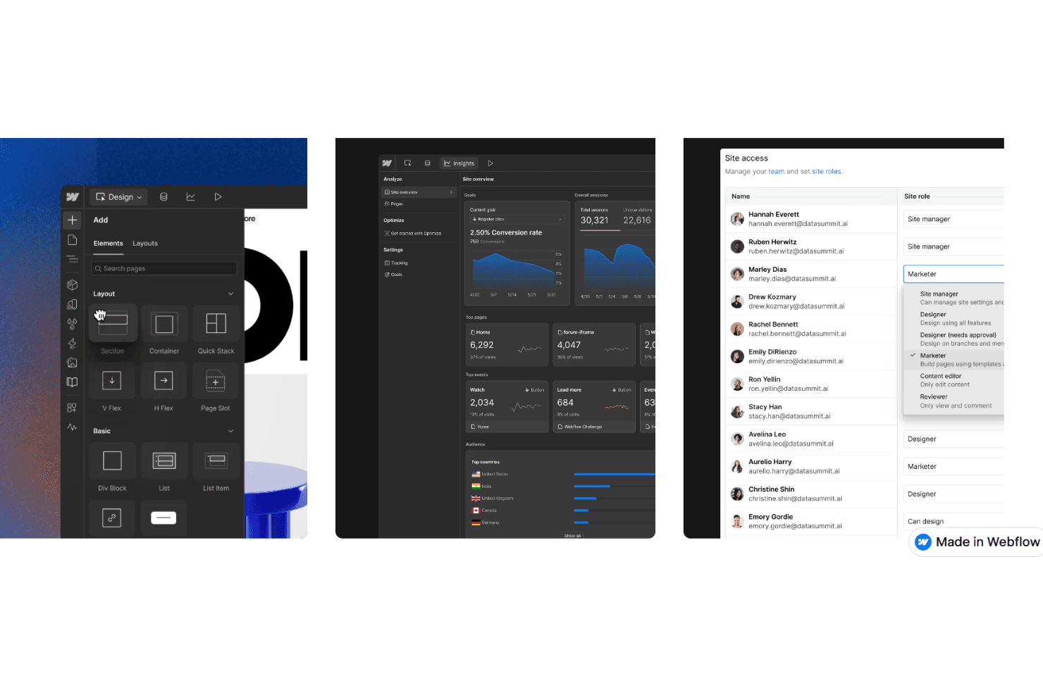 Webflow screenshot