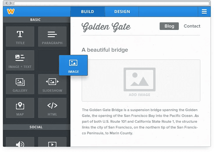 Weebly screenshot