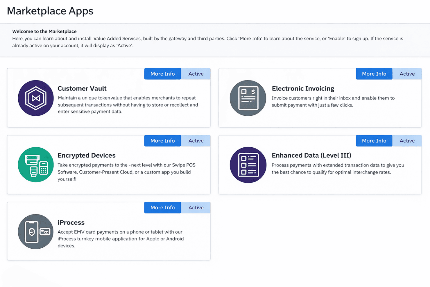 Merchant One screenshot