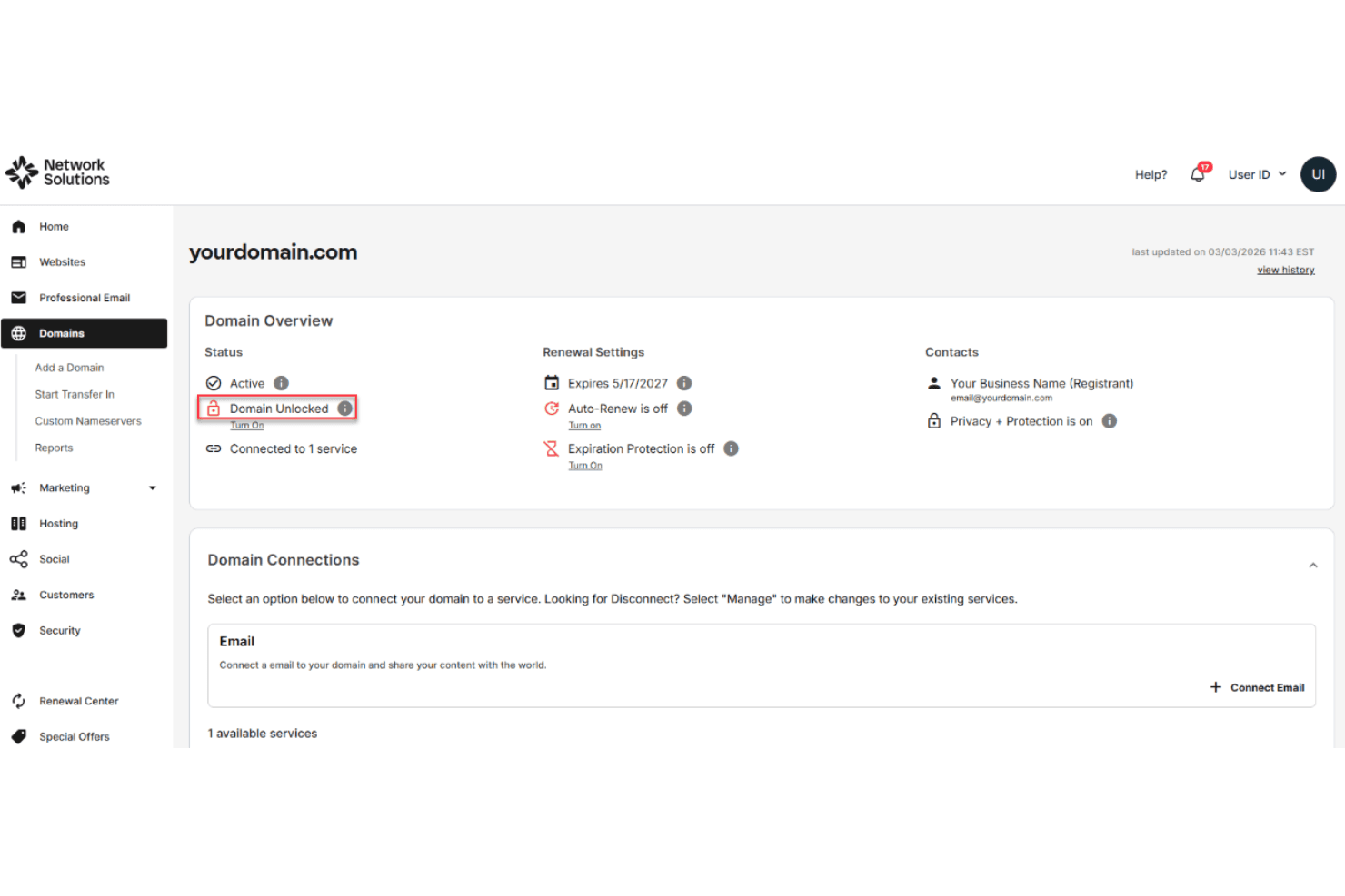 Network Solutions screenshot