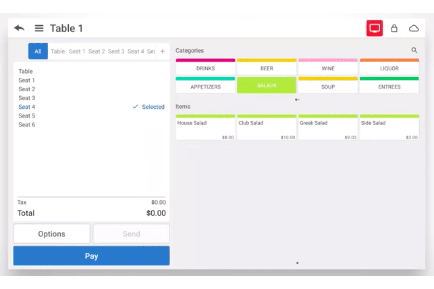 NCR Aloha POS screenshot