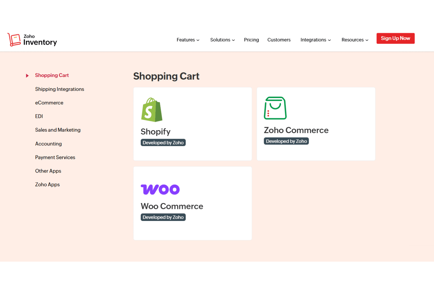 Zoho Inventory screenshot