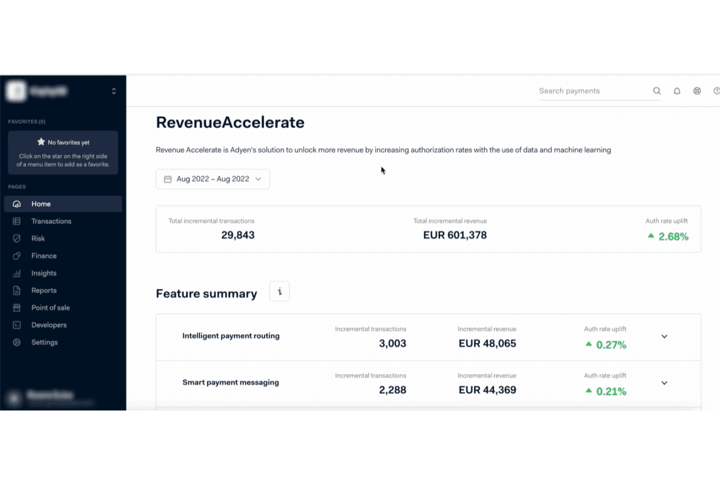 Adyen screenshot