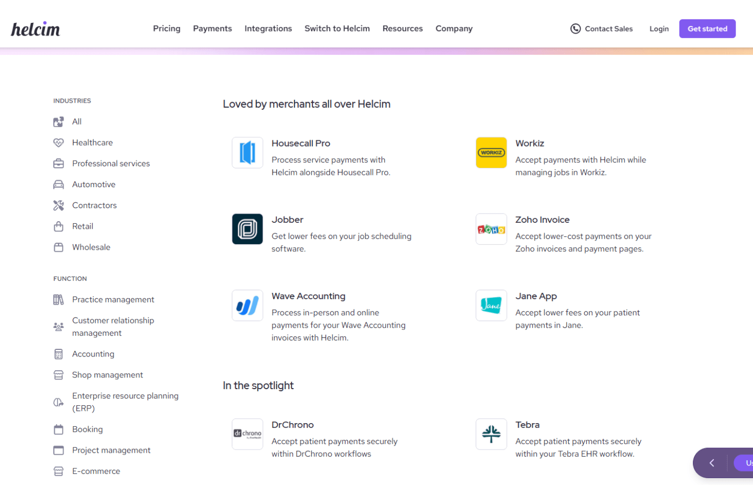 Helcim screenshot