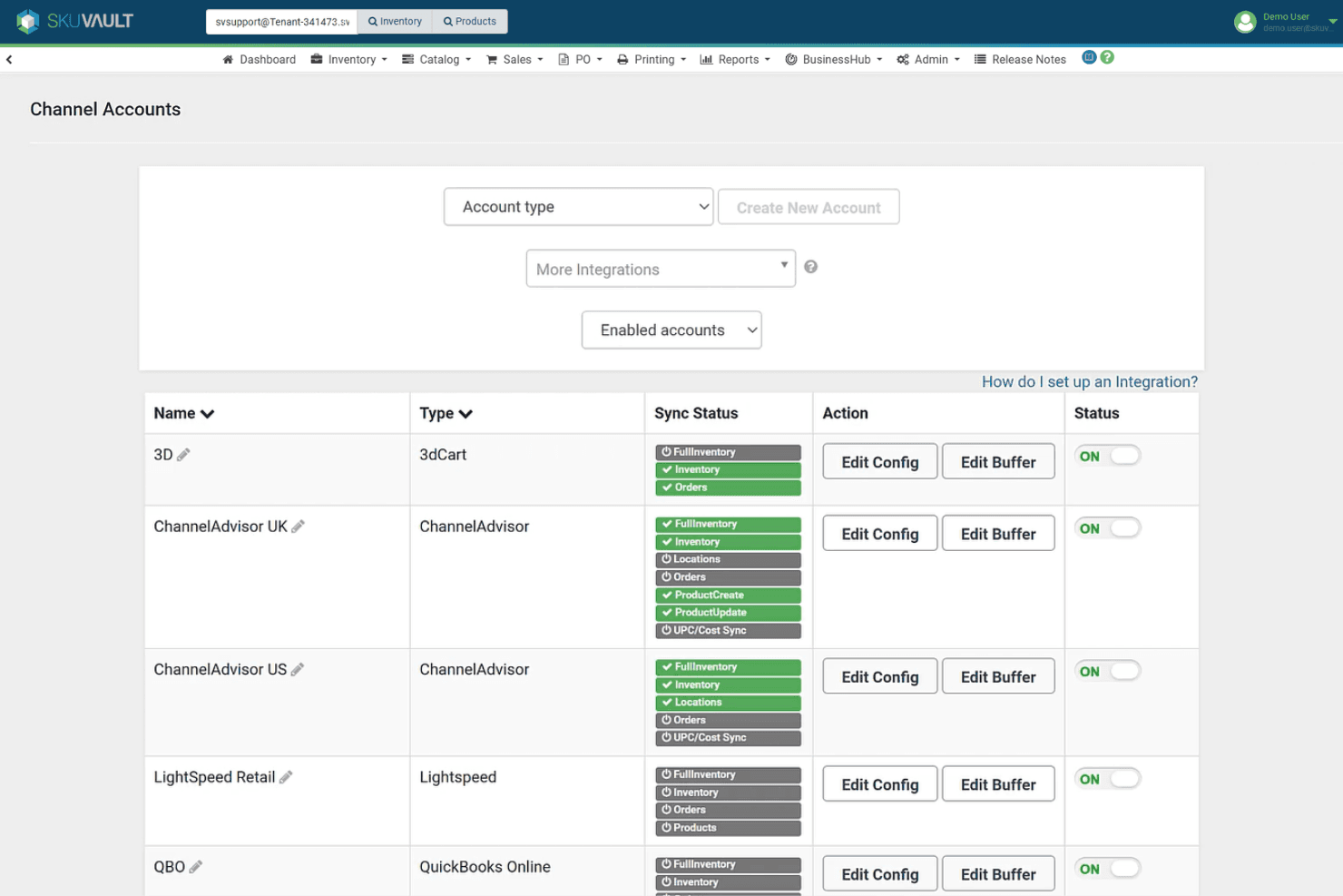 SkuVault screenshot