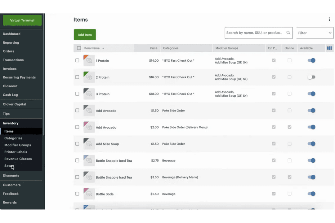 Clover POS handles payments, inventory, and sales in one system