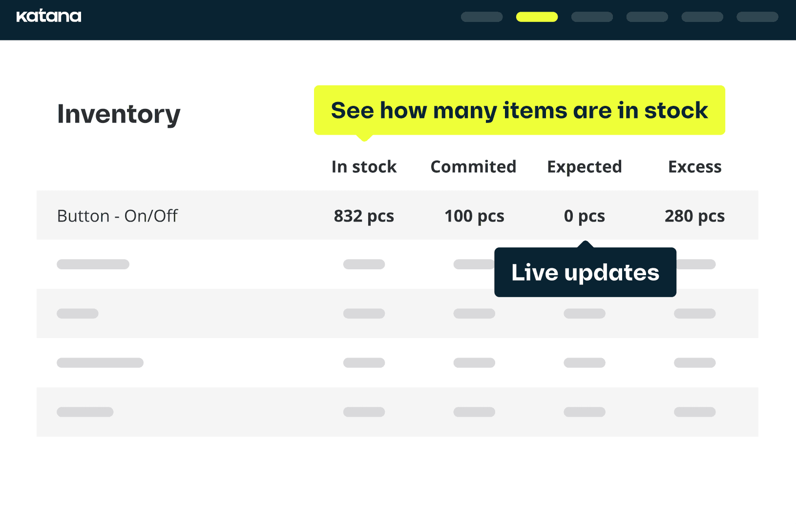 Katana optimizes inventory tracking and production control for manufacturers.