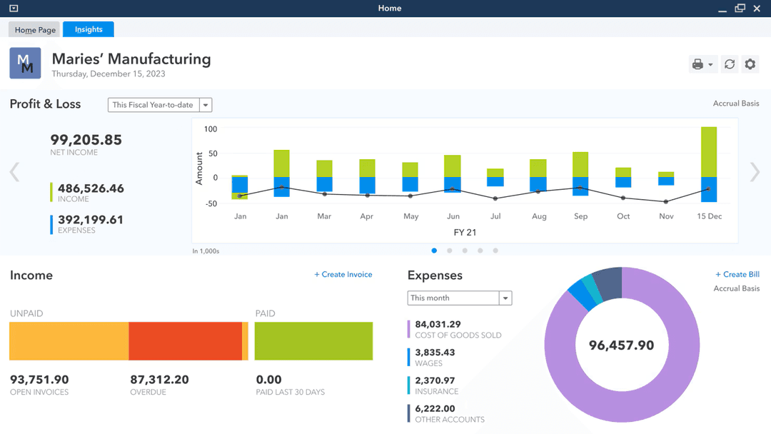 QuickBooks Desktop Enterprise tracks orders, inventory, and fulfillment.