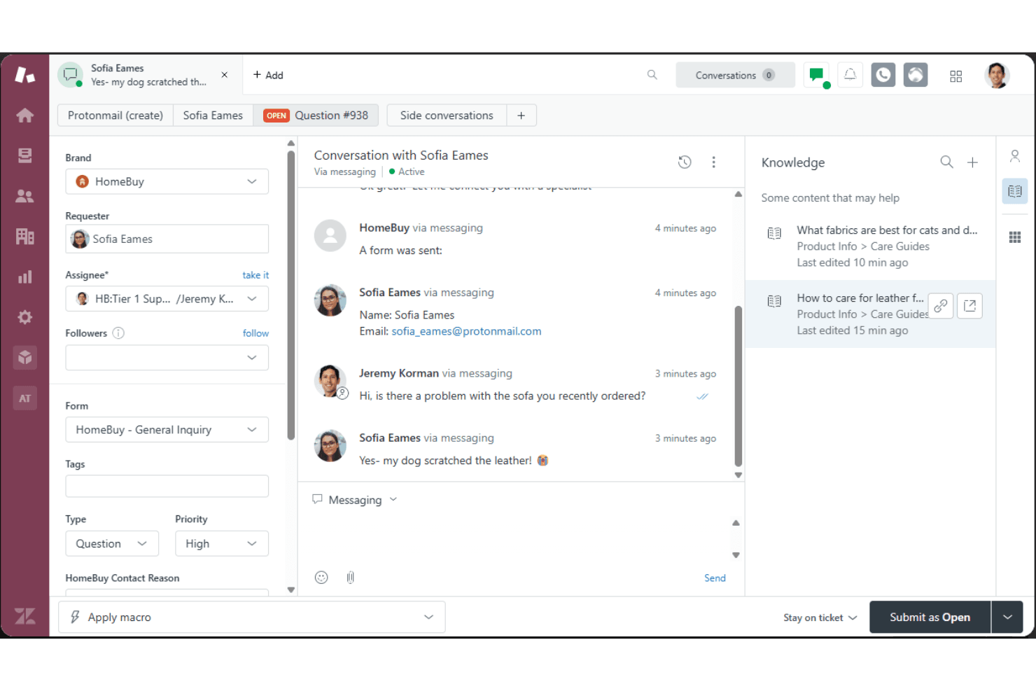 Zendesk centralizes ecommerce support with omnichannel tickets and automation.