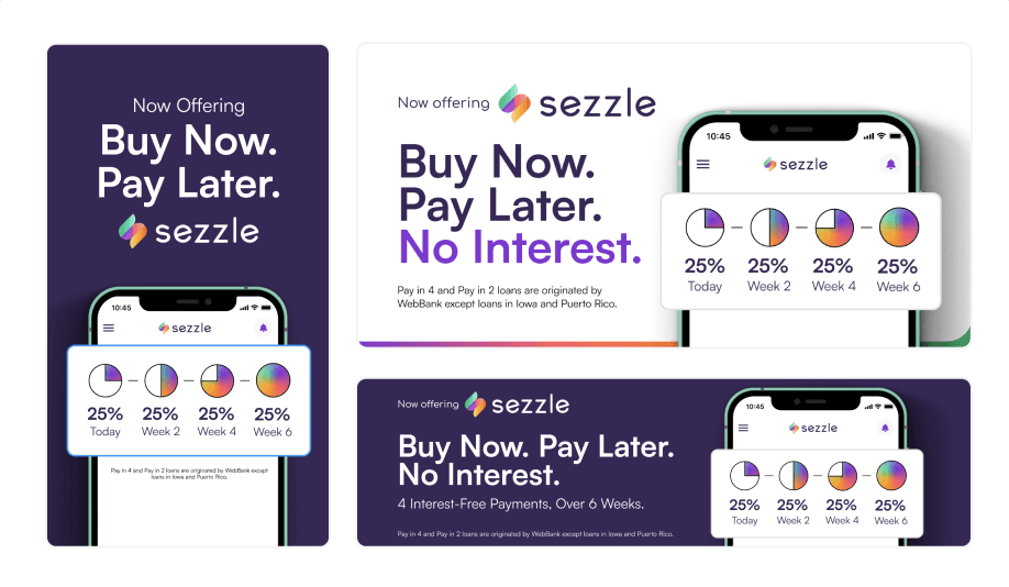 Sezzle is a buy now, pay later service offering interest-free installments.