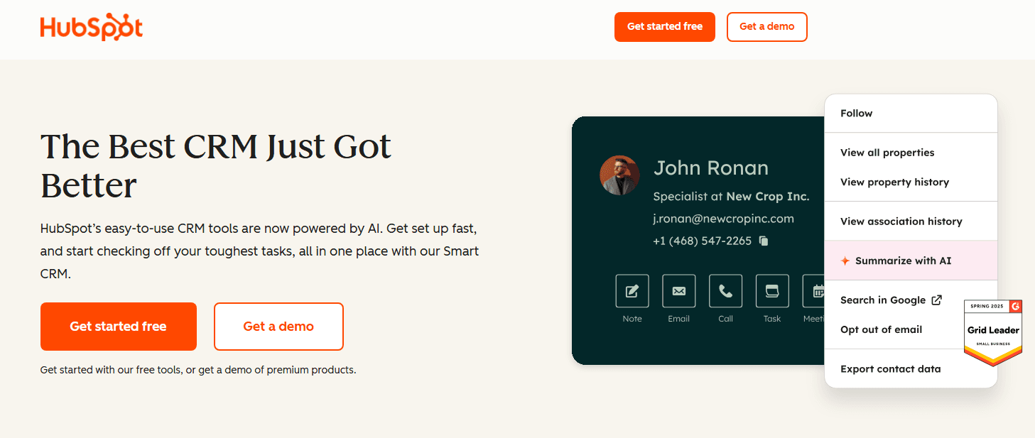Centralizes contacts, sales, and marketing.