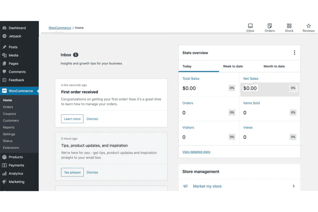 WooCommerce runs online stores with customizable selling tools.