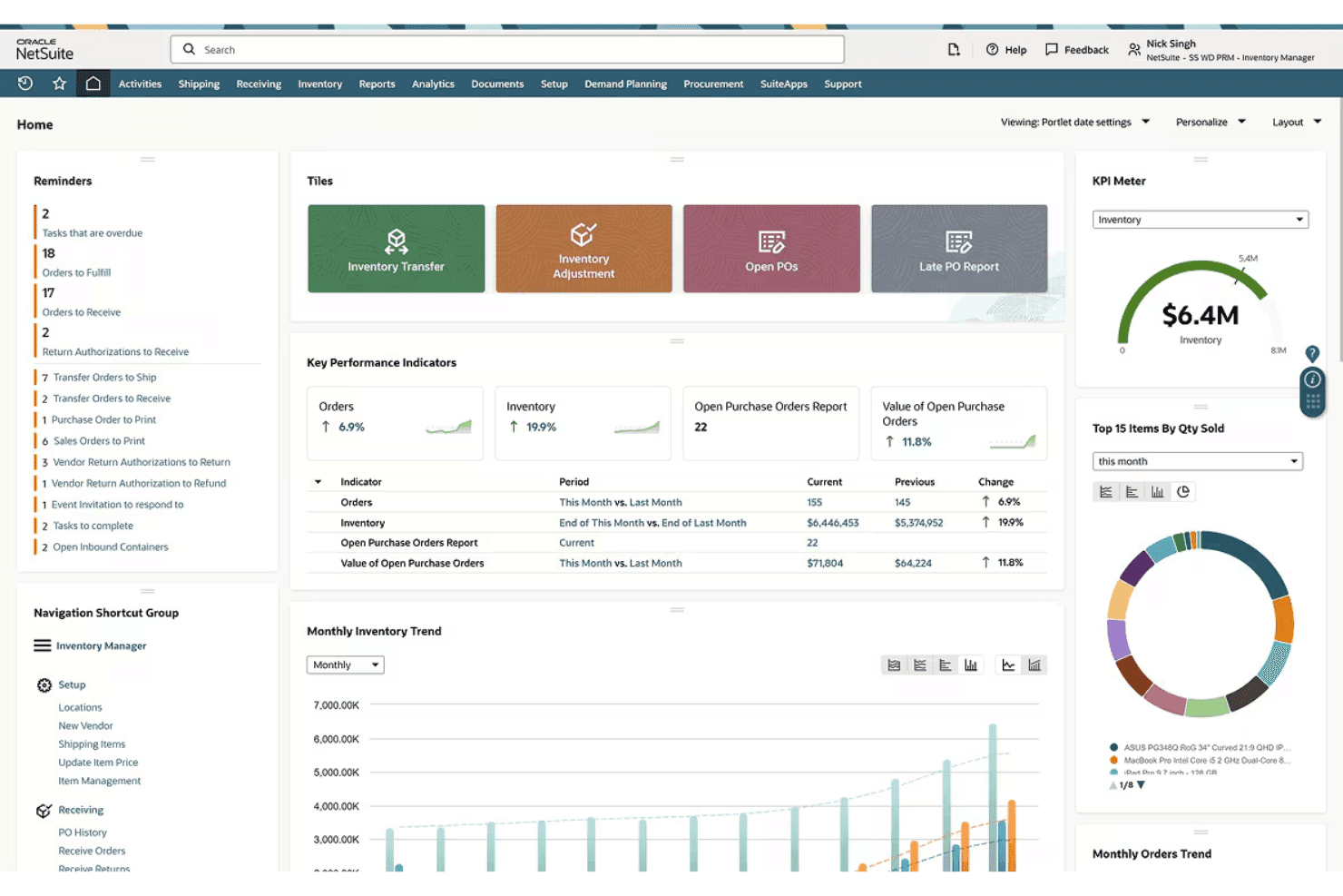 NetSuite Commerce inventory