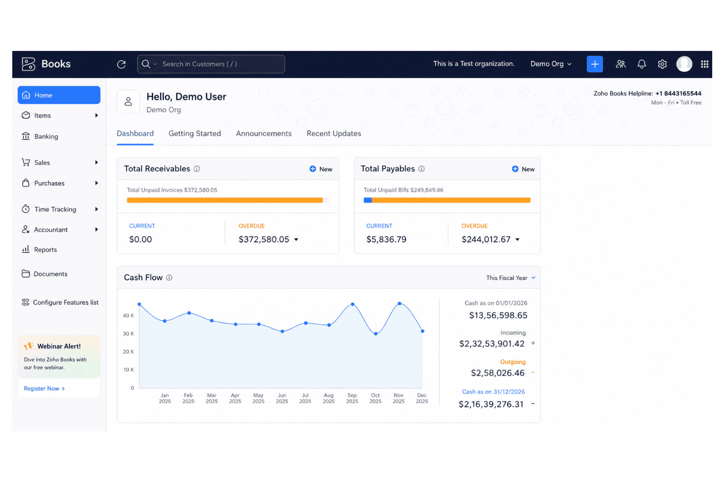 Zoho Books helps ecommerce businesses manage accounting, inventory, and compliance from one platform.