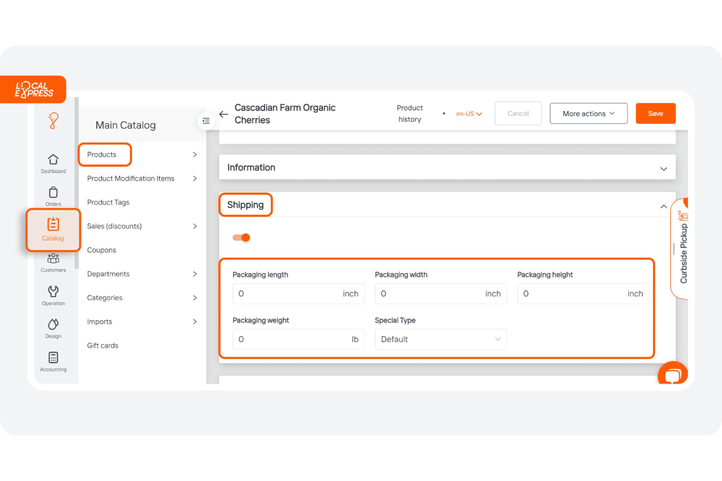 Local Express dashboard with orders, products, and storefront tools.