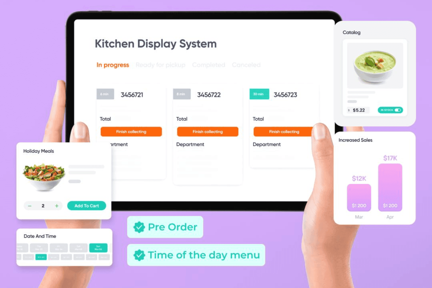 Local Express fresh food ordering with customization and pickup options.