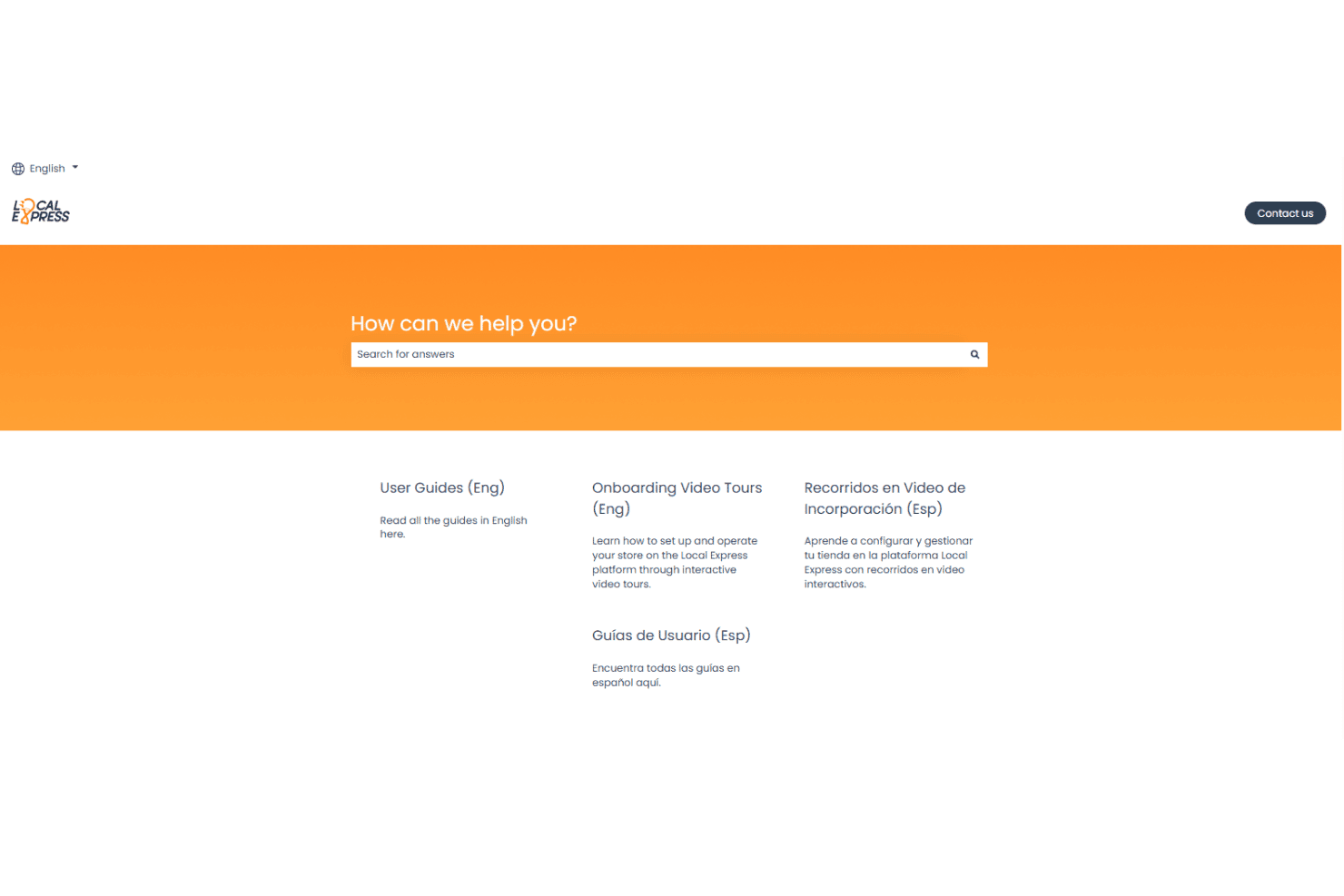 Local Express onboarding with catalog setup, branding, and storefront launch.