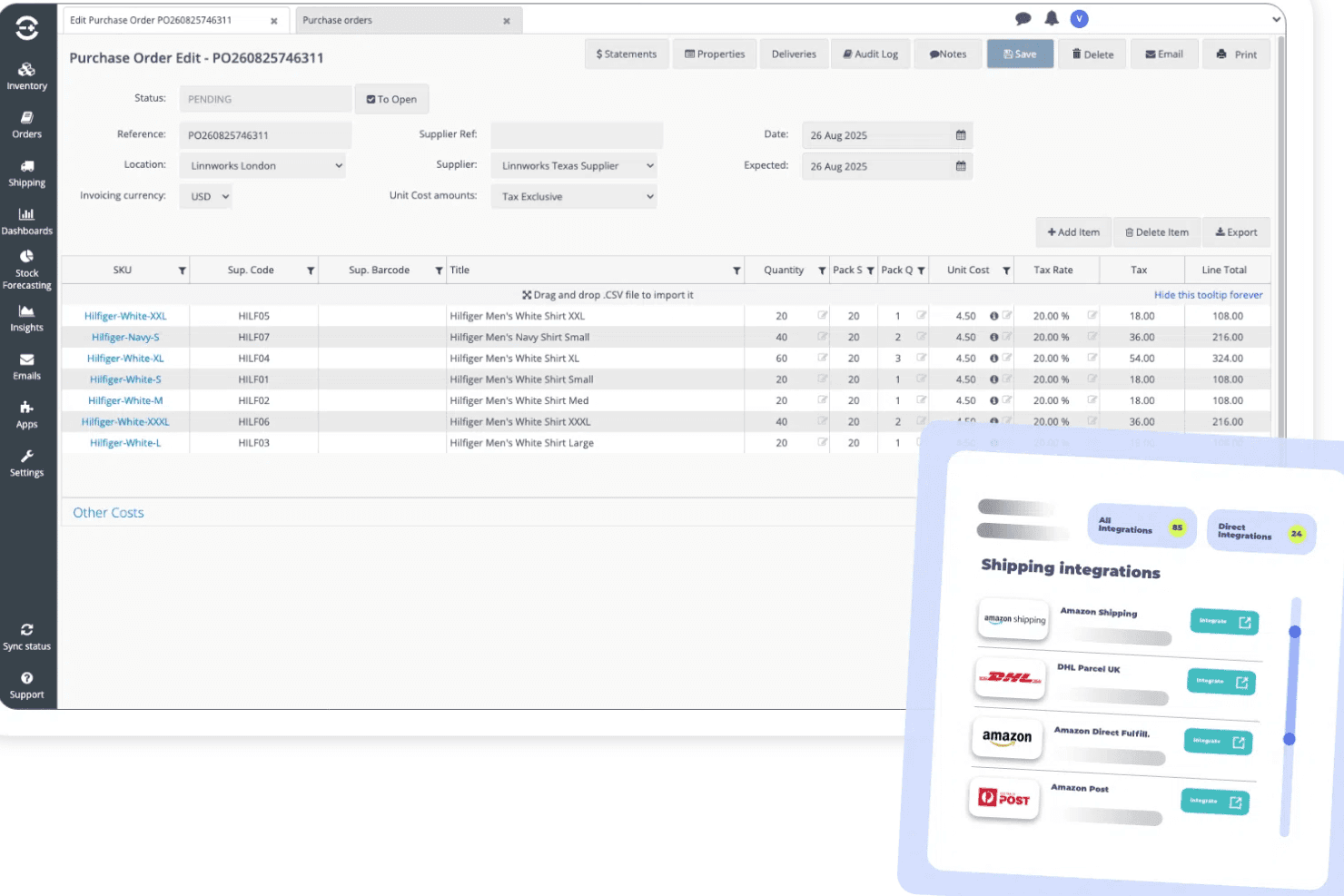 Linnworks automated order management