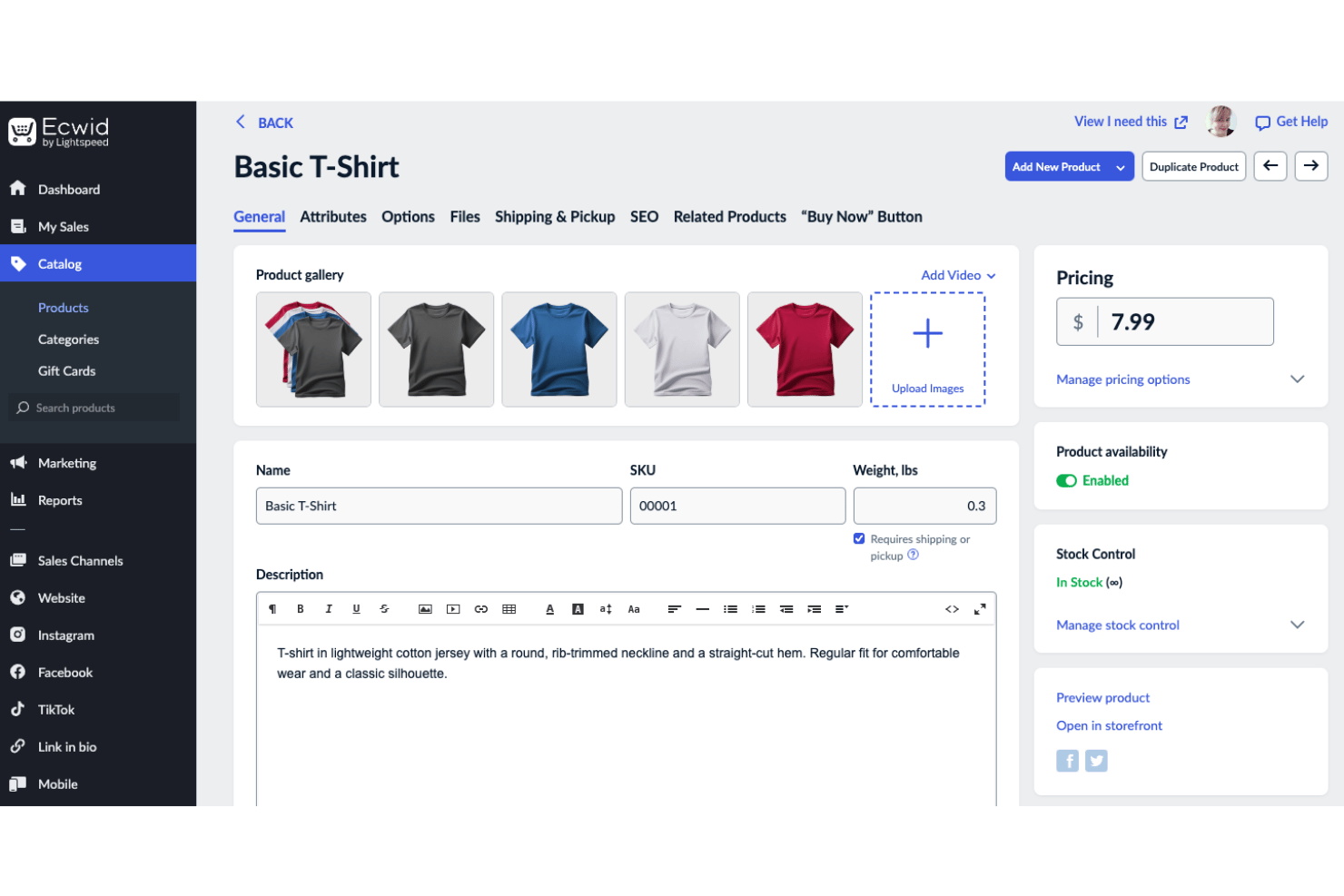 Ecwid lets businesses sell online across websites and socials.