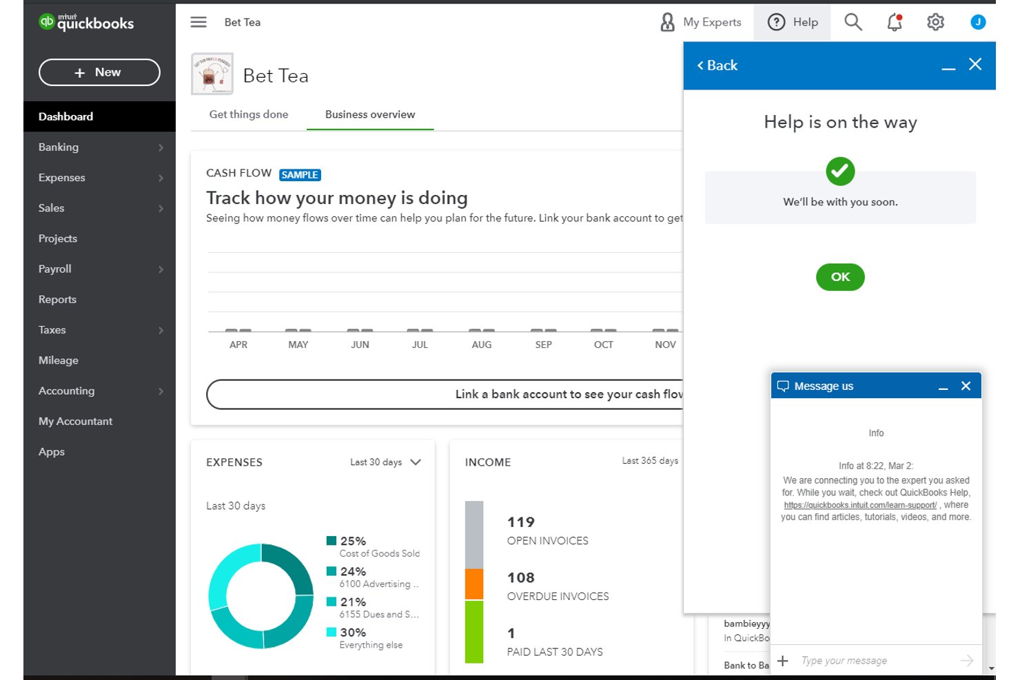 screenshot - QuickBooks Online Review: Pros, Cons, Features &amp; Pricing