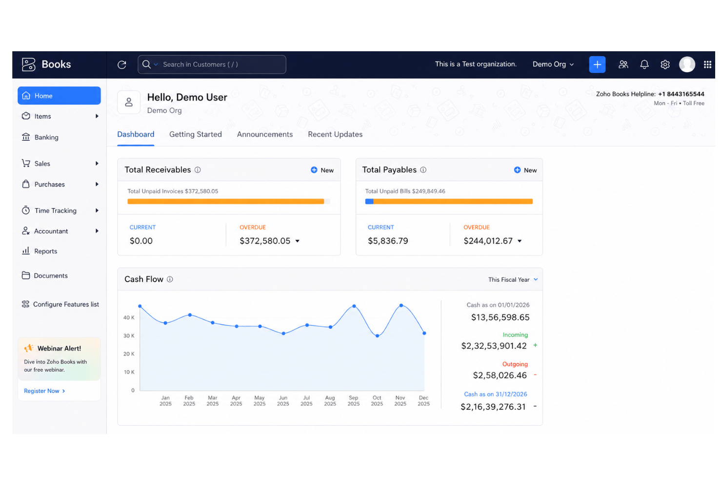 Zoho Books helps ecommerce businesses manage accounting, inventory, and compliance from one platform.