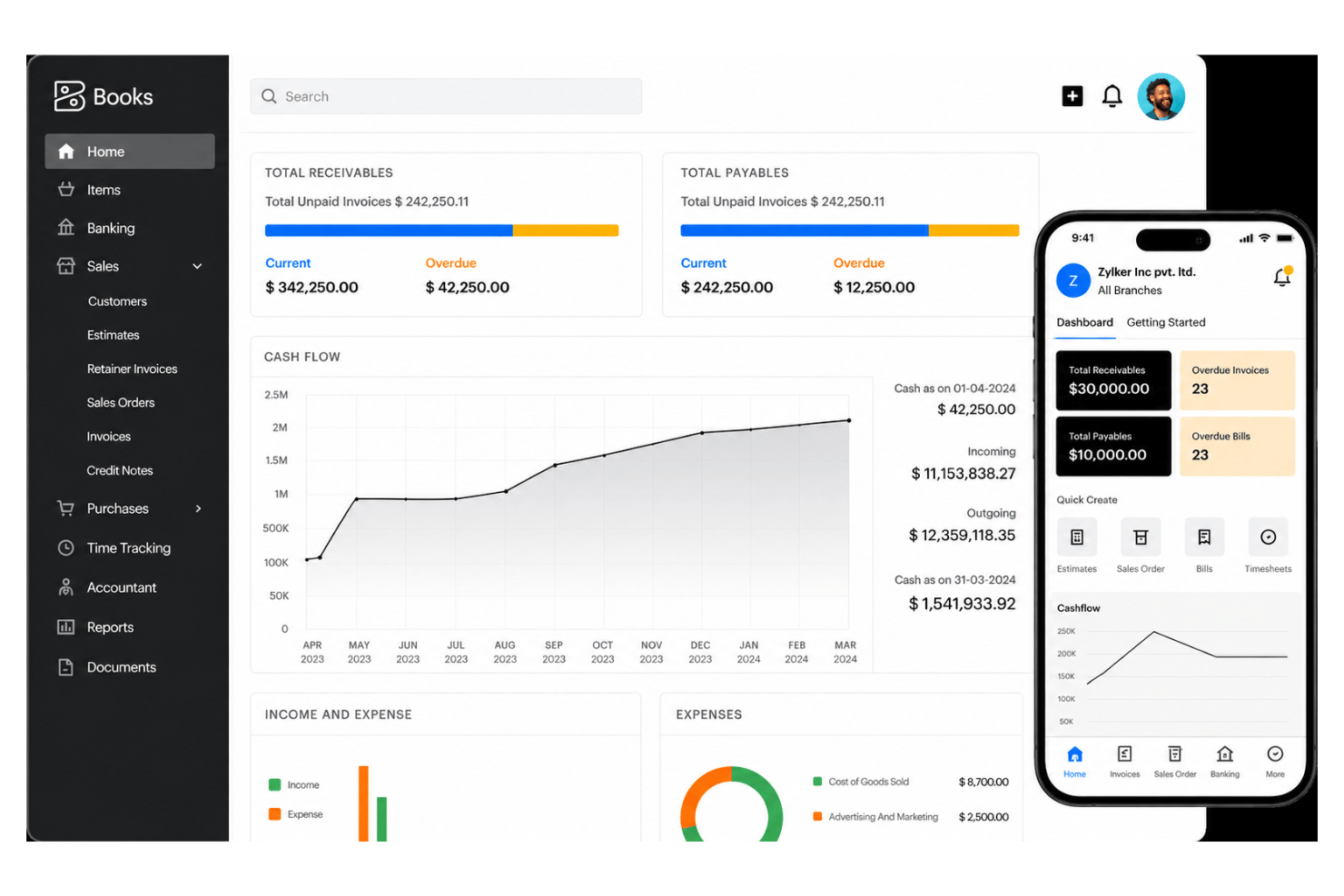 screenshot - Zoho Books Review: Pros, Cons, Features and Pricing Explained