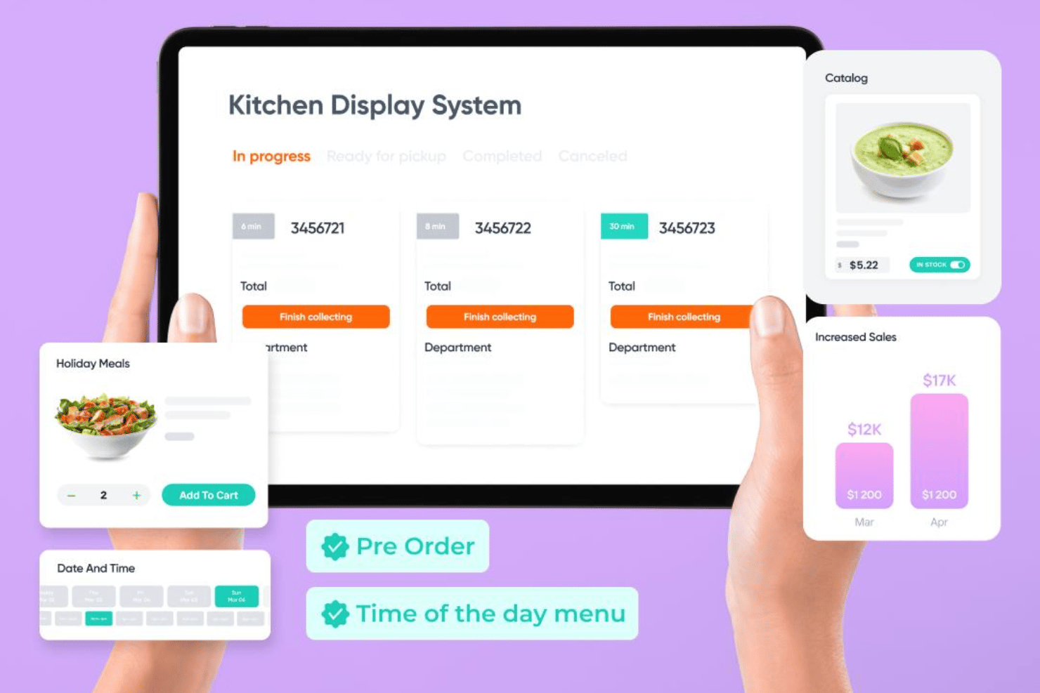 Local Express fresh food ordering with customization and pickup options.