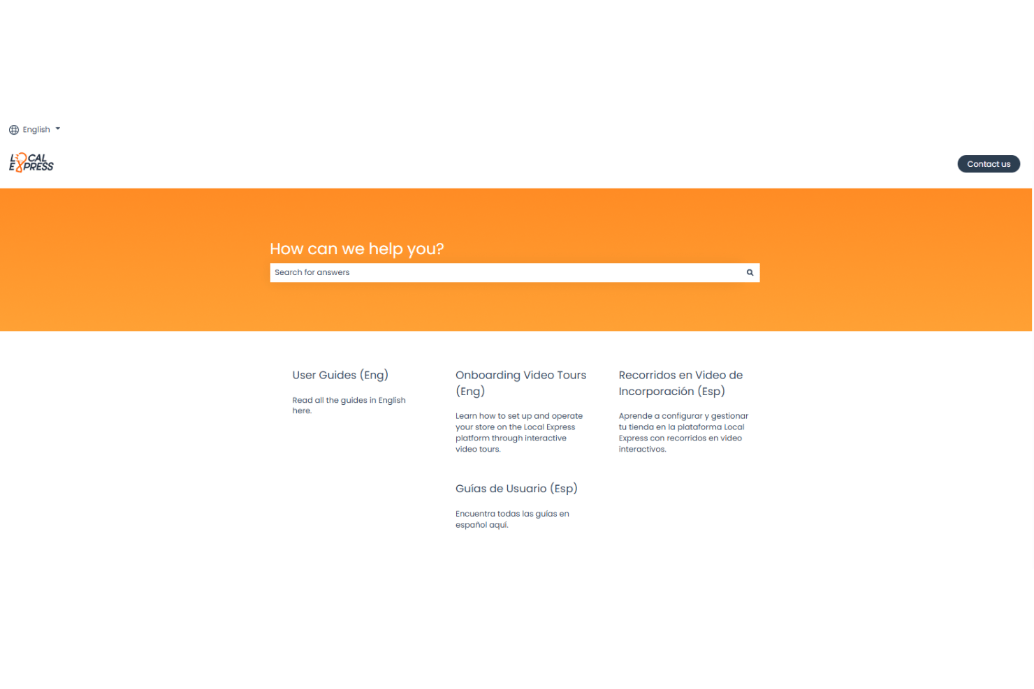 Local Express onboarding with catalog setup, branding, and storefront launch.