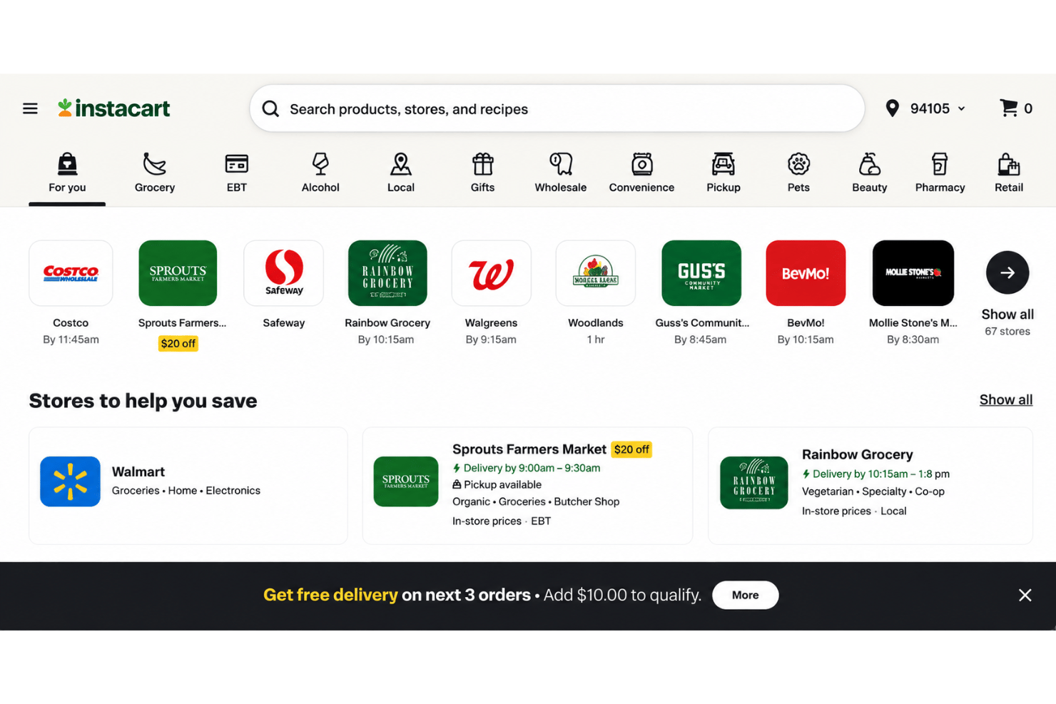 screenshot - Avis sur Instacart Storefront : avantages, inconvénients, fonctionnalités et tarifs