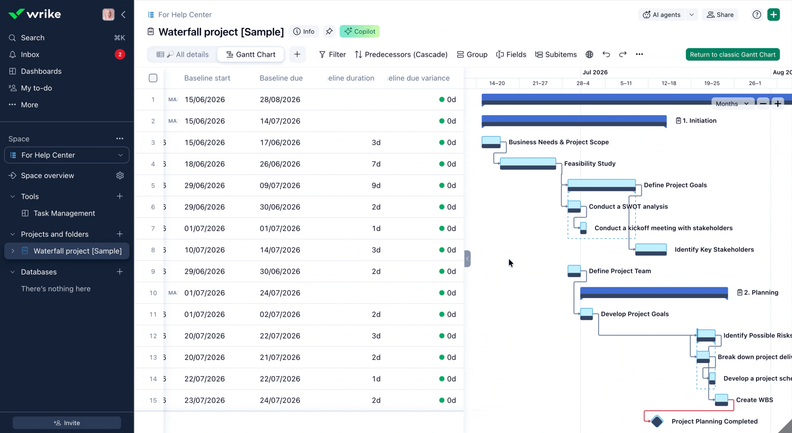 Wrike Adds Baseline Tracking for Project Timelines