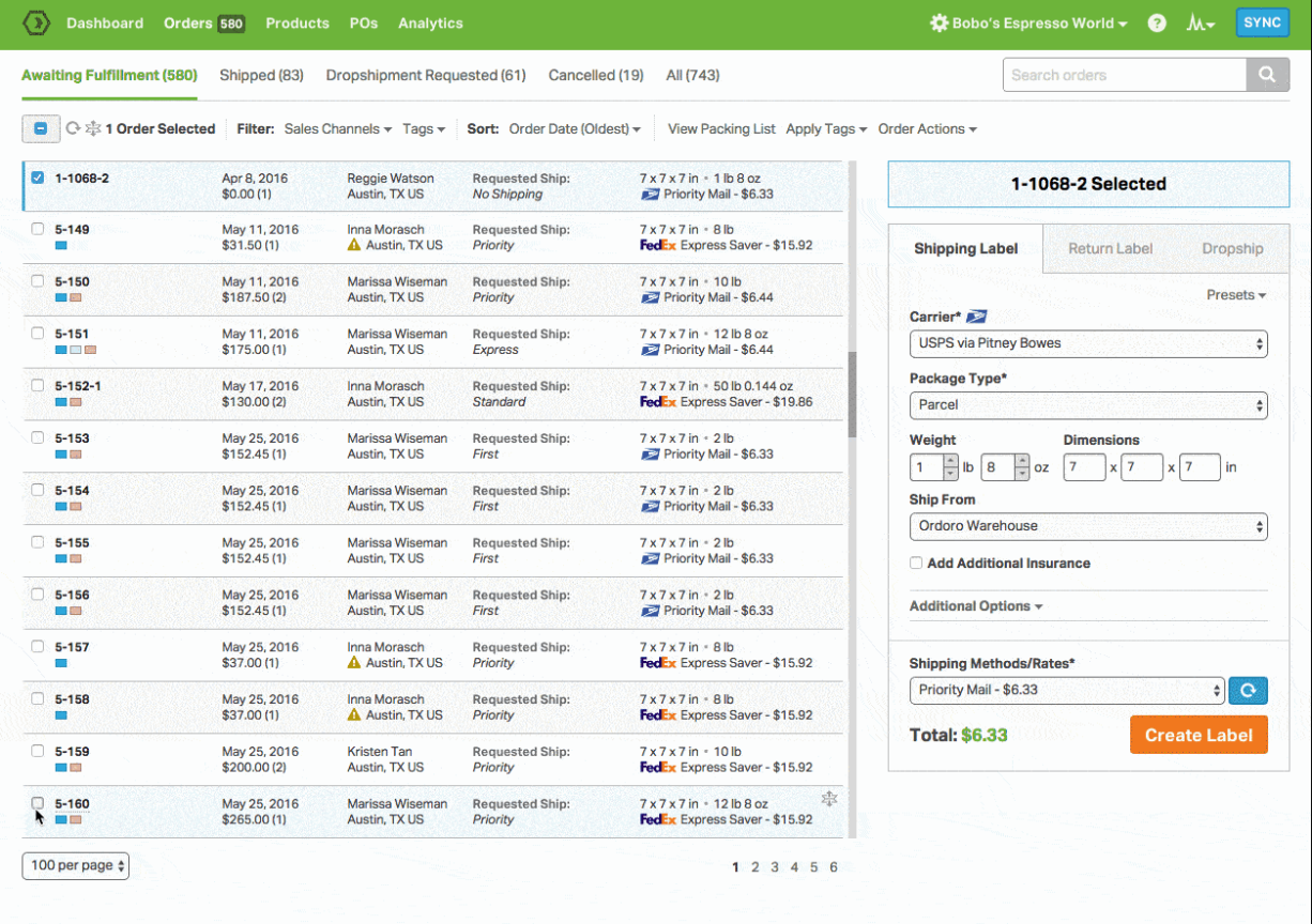 screenshot - Ordoro Review 2026: Pros, Cons, Features &amp; Pricing