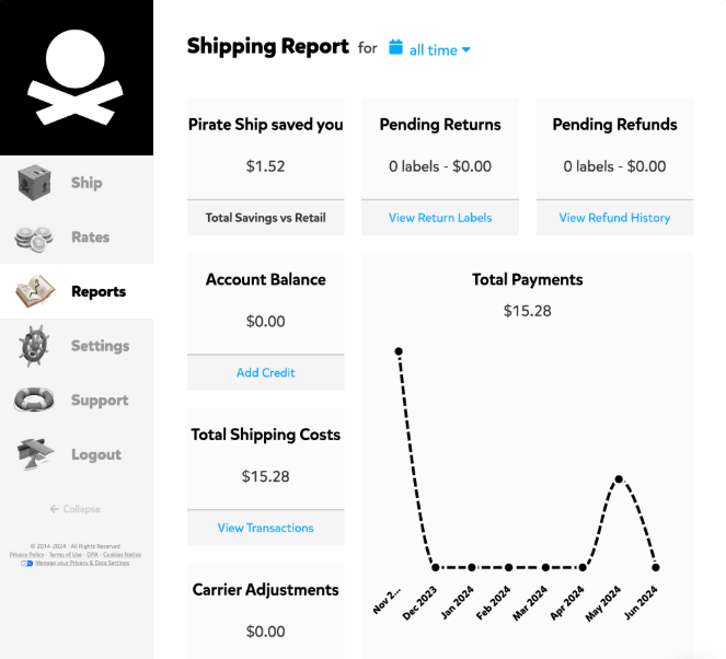 screenshot - Pirate Ship Review: Pros, Cons, Features and Pricing