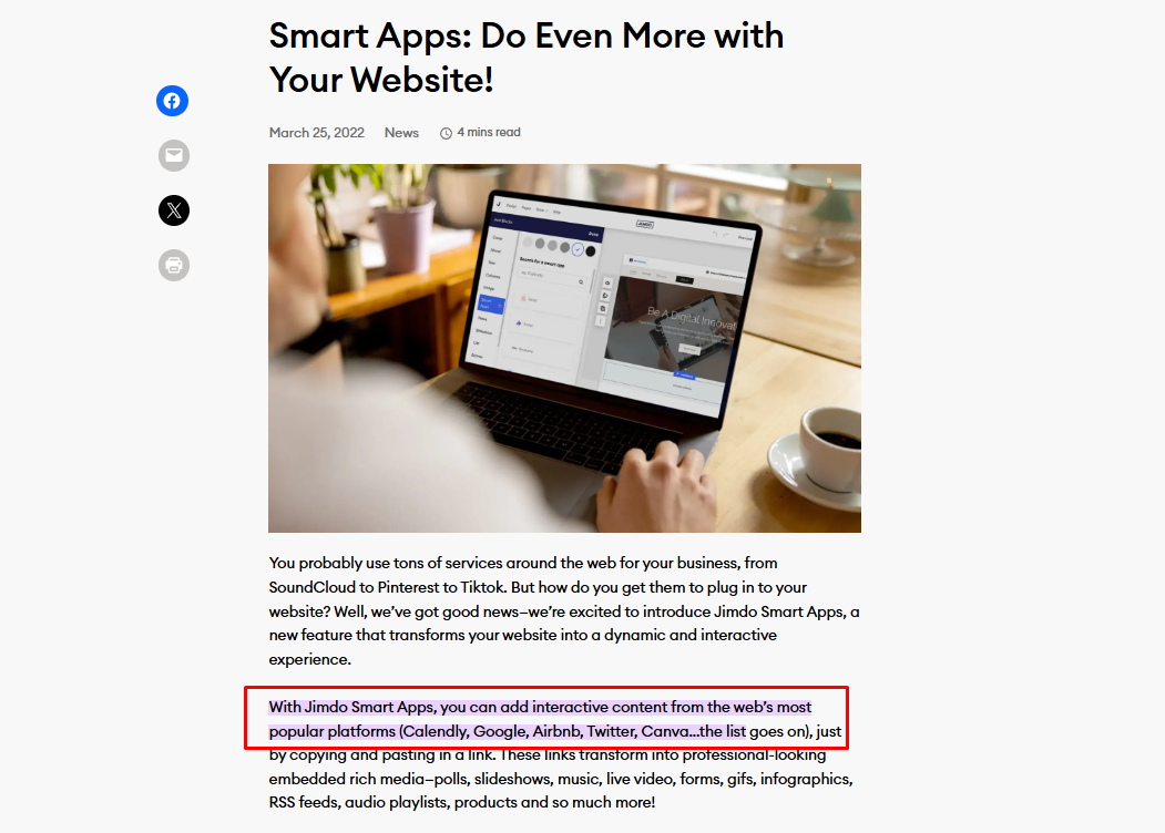 screenshot - Jimdo Review: Pros, Cons, Features and Pricing