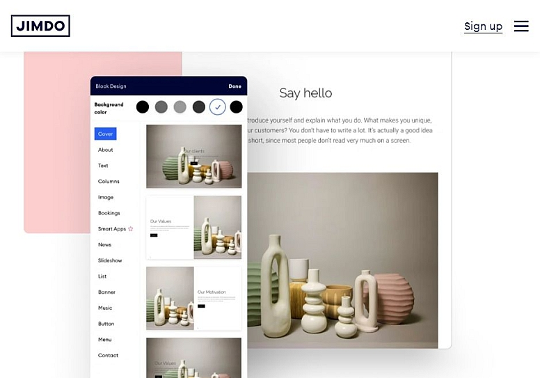screenshot - Jimdo Review: Pros, Cons, Features and Pricing