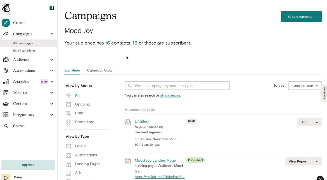 screenshot - Mailchimp Review: Pros, Cons, Features, and Pricing