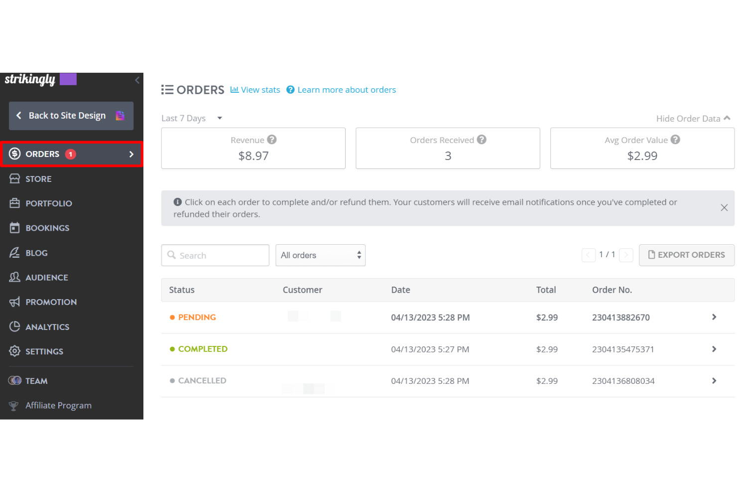 screenshot - Strikingly Review: Pros, Cons, Features and Pricing