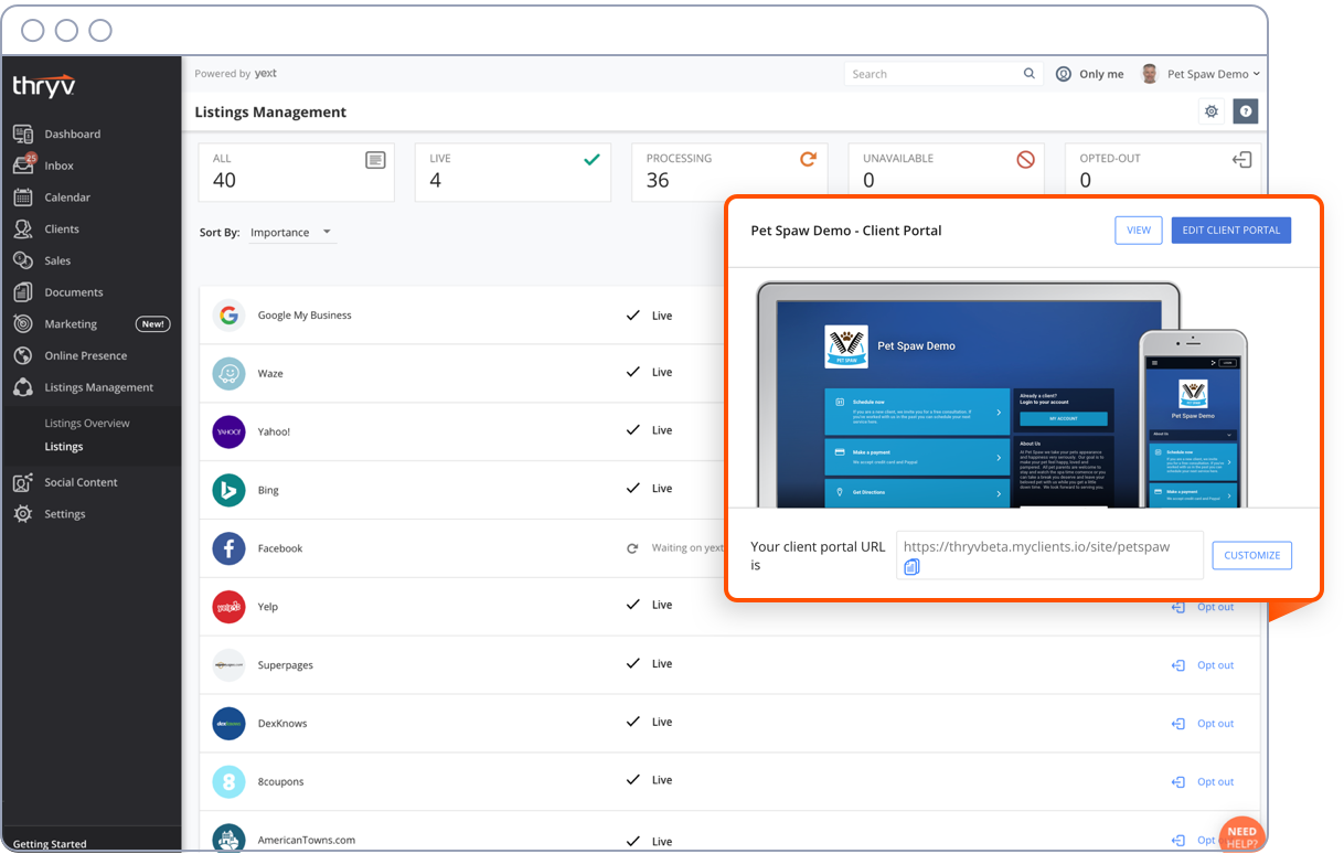 screenshot - Thryv Review: Pros, Cons, Features and Pricing 