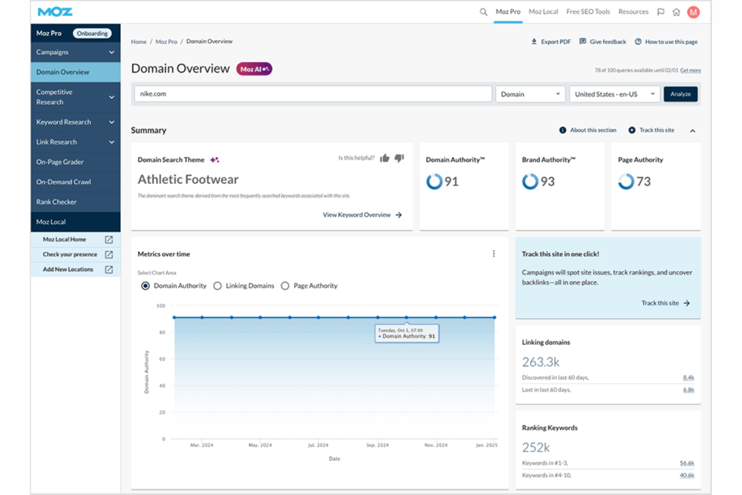 screenshot - Moz Review: Pros, Cons, Features and Pricing
