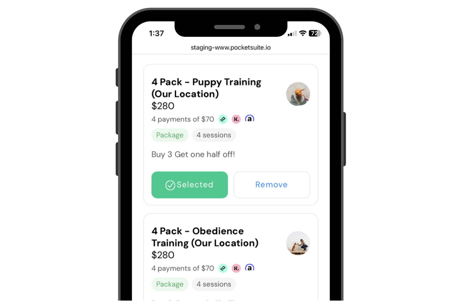 PocketSuite screenshot - 14 meilleures alternatives à Afterpay en 2026